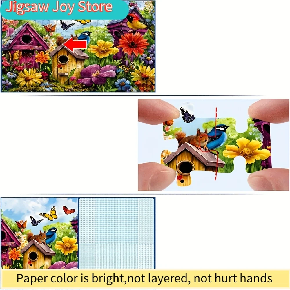 500/1000pcs for adults Jigsaw Puzzle - Challenging Large-Scale Brain Teaser with Complex Patterns, Portable Box for Family Gam