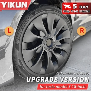 4PCS Kołpak piasty Wymiana kołpaka koła Samochodowa pełna osłona felgi Akcesoria do Tesla Model 3 18-calowy kołpak piasty 2018-2023