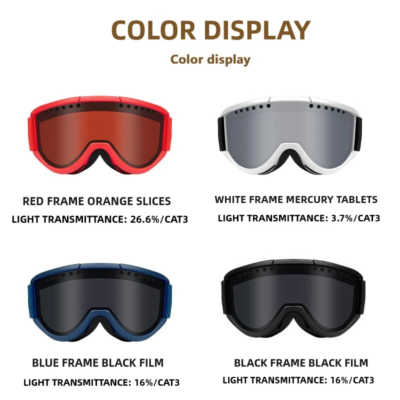 New Winter Double Layer Anti-fog Men Women Ski Glasses UV400 Outdoor Windproof HD Lens Ski Goggles Snowboard Skiing Eyewear 2025