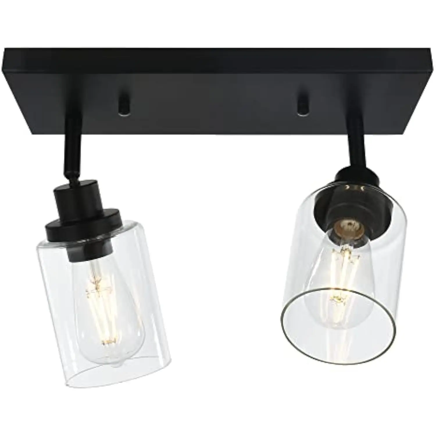 

Wall Sconce Light Black Track Lighting Fixtures Ceiling, 2 Lights Bathroom Lights with Adjustable Track Heads for Hallway Porc