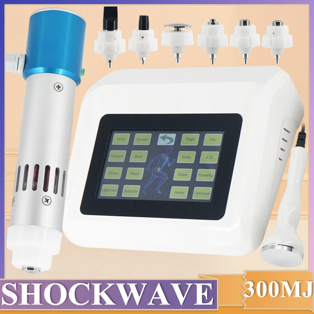 Physiotherapy Shockwave Ultrasonic Therapy Machine 300MJ For ED Treatment And Relievs Wrists Elbow Pain Shock Wave Massager New