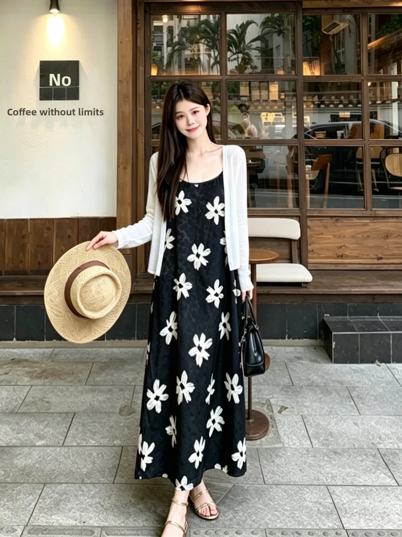 

plus Size Women's Vintage Holiday Print Satin Halter Dress A-Line Skirt Waist Cinching Summer New Style Korean Commute Wind