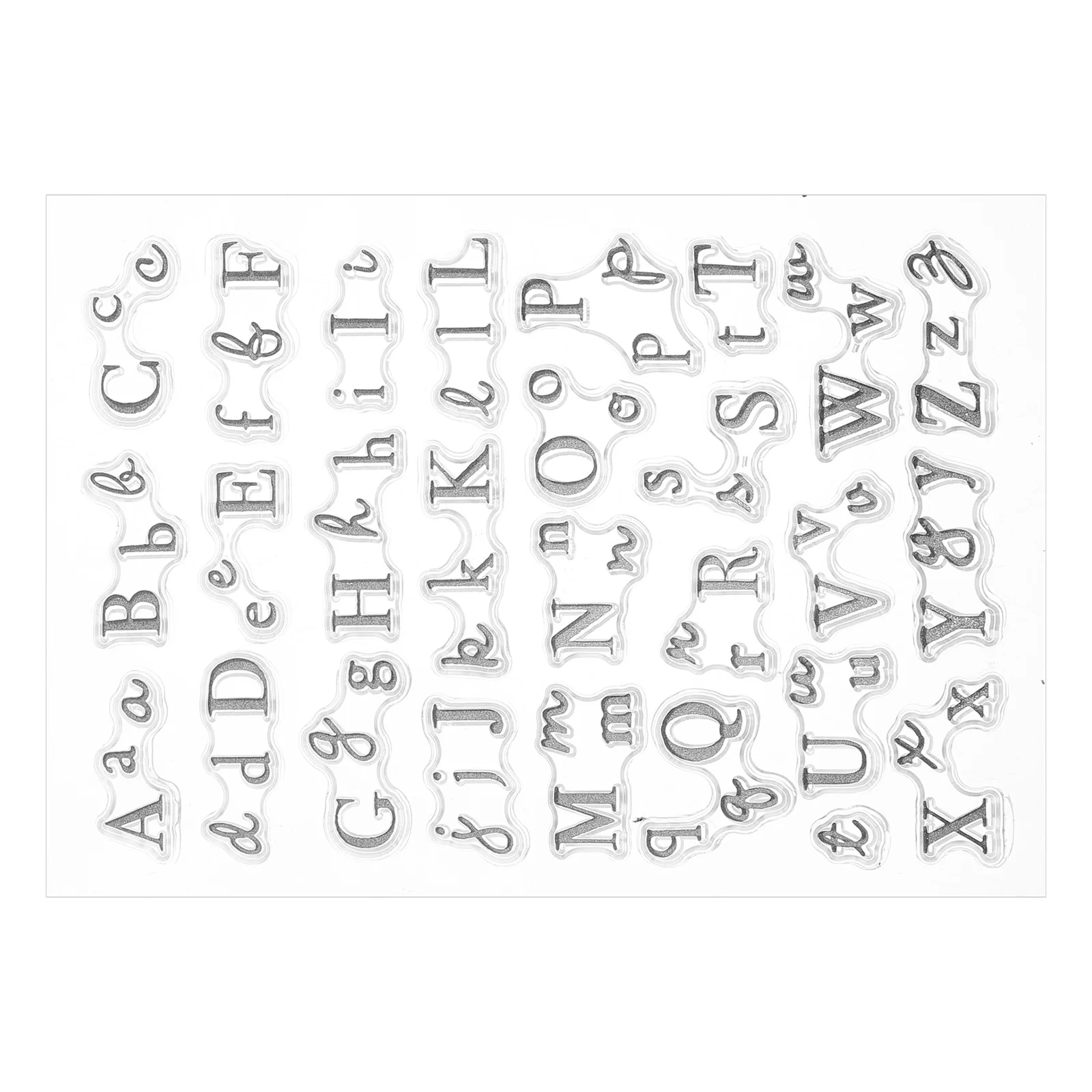 

1 Sheet Scrapbook Silicone Letter Stamper Transparent Soft for DIY Scrapbooking Cards Journal Decorative Craft Stamps