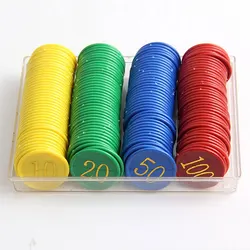 160pcs Poker Chips Count, Bingo Chips, Bingo Game, Cards Plastic for Games, Casino Gift for Kids & Adults