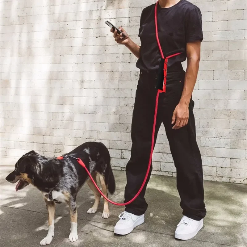 

Dog Leash Hands Free Dogs Leash Adjustable Double Leashes for Dog Walking Slung Shoulder Reflective Dogs Leashes Pet Accessories