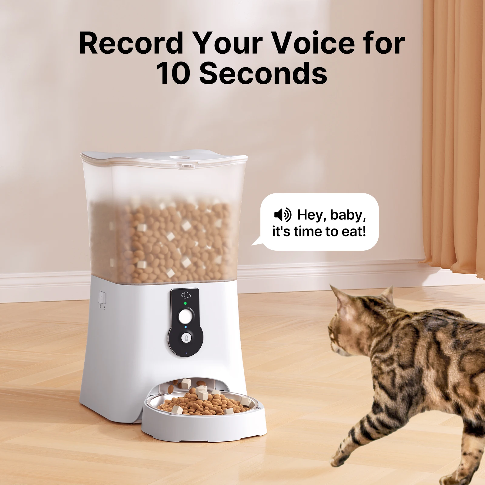 Hot Sales WiFi App Controlled Portable 5L Pet Food Bowl Feeder with Smart Auto Remote Connected Dog & Cat Feeder