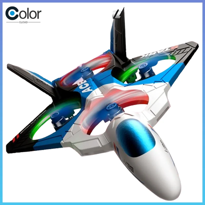 

41 см большой воздушный электрический истребитель с дистанционным управлением 2,4 г 8k двойная камера оптический поток Hover бесщеточный 3d Roal Rc самолет игрушечный самолет