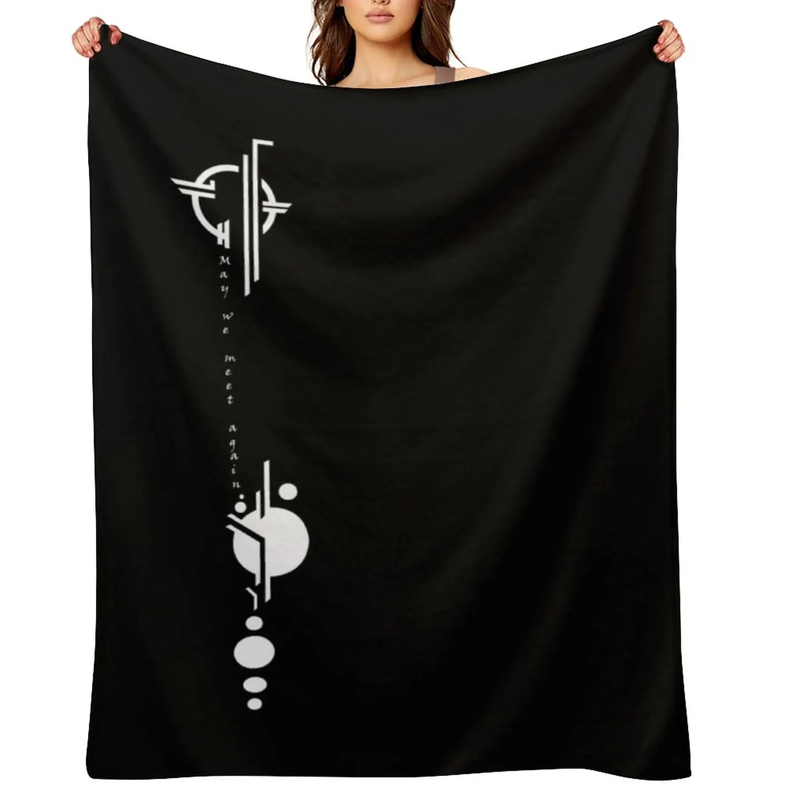 

Lexa's Tattoo White Throw Blanket for winter Camping cosplay anime Designers Blankets