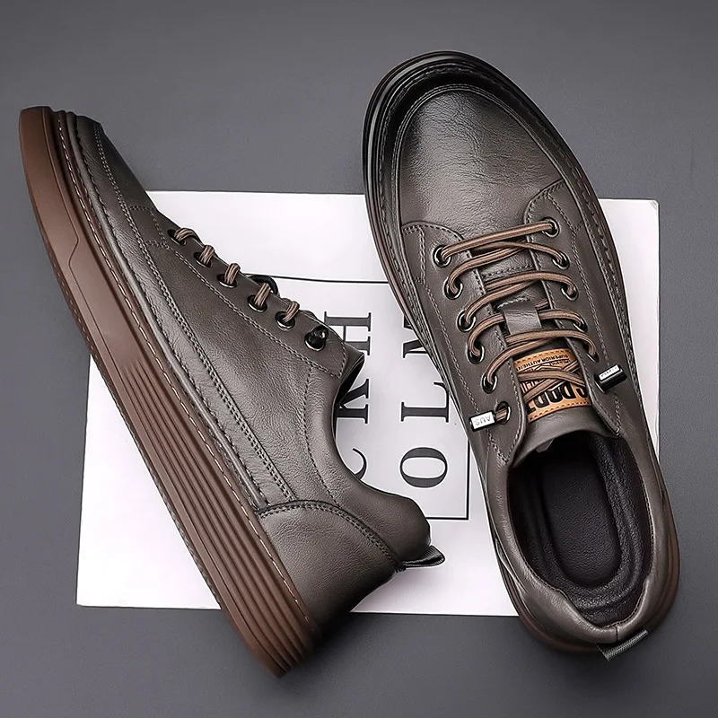 Moda artesanal marca masculina sapatos casuais de couro genuíno apartamentos macios oxford sapatos de luxo qualidade ao ar livre tênis