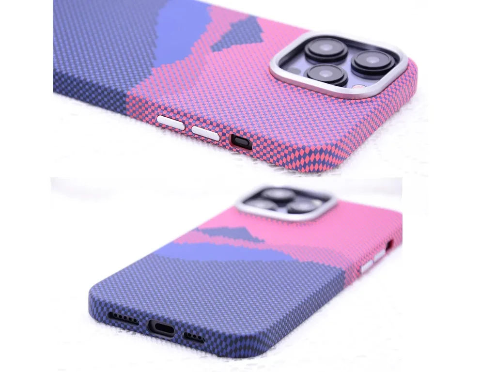 Matte Karbon Hard Back Case With Magnet For iPhone 15 14 13 12 Pro Max Patterned cloud Slim Cover Wireless Charge For Magsafe