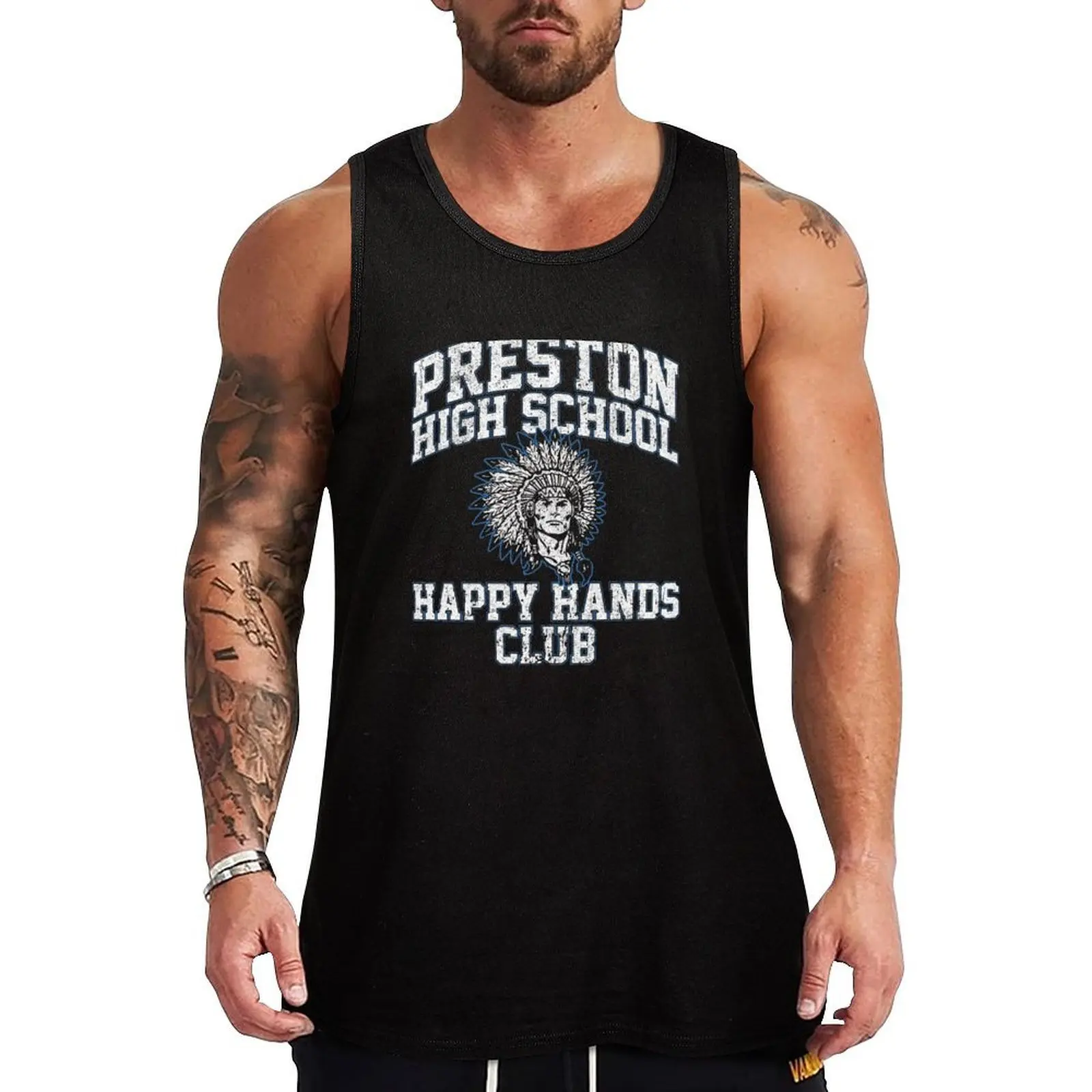 

Preston High School Happy Hands Club Tank Top sleeveless shirts sleeveless jackets training weight vest Sports clothing