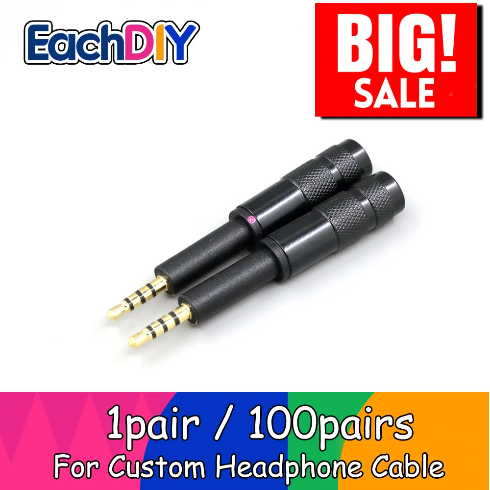 1pair / 100pairs DIY Custom Earphone Pin Plug For DROP + Grell OAE1 OAE2 Headphone LN009017