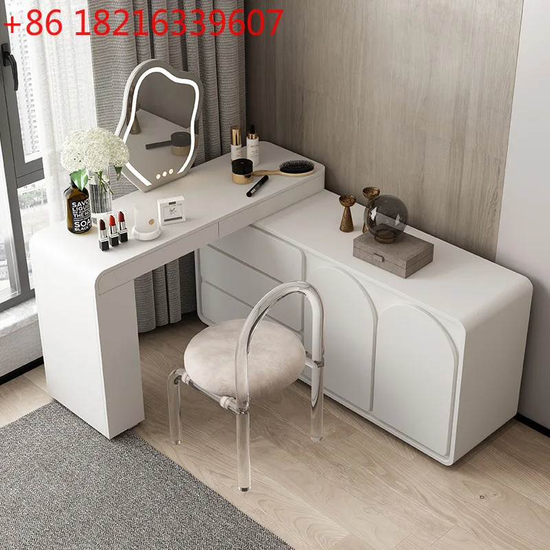 

Кремовый комод, комод, встроенный современный простой угловой стол премиум-класса для спальни