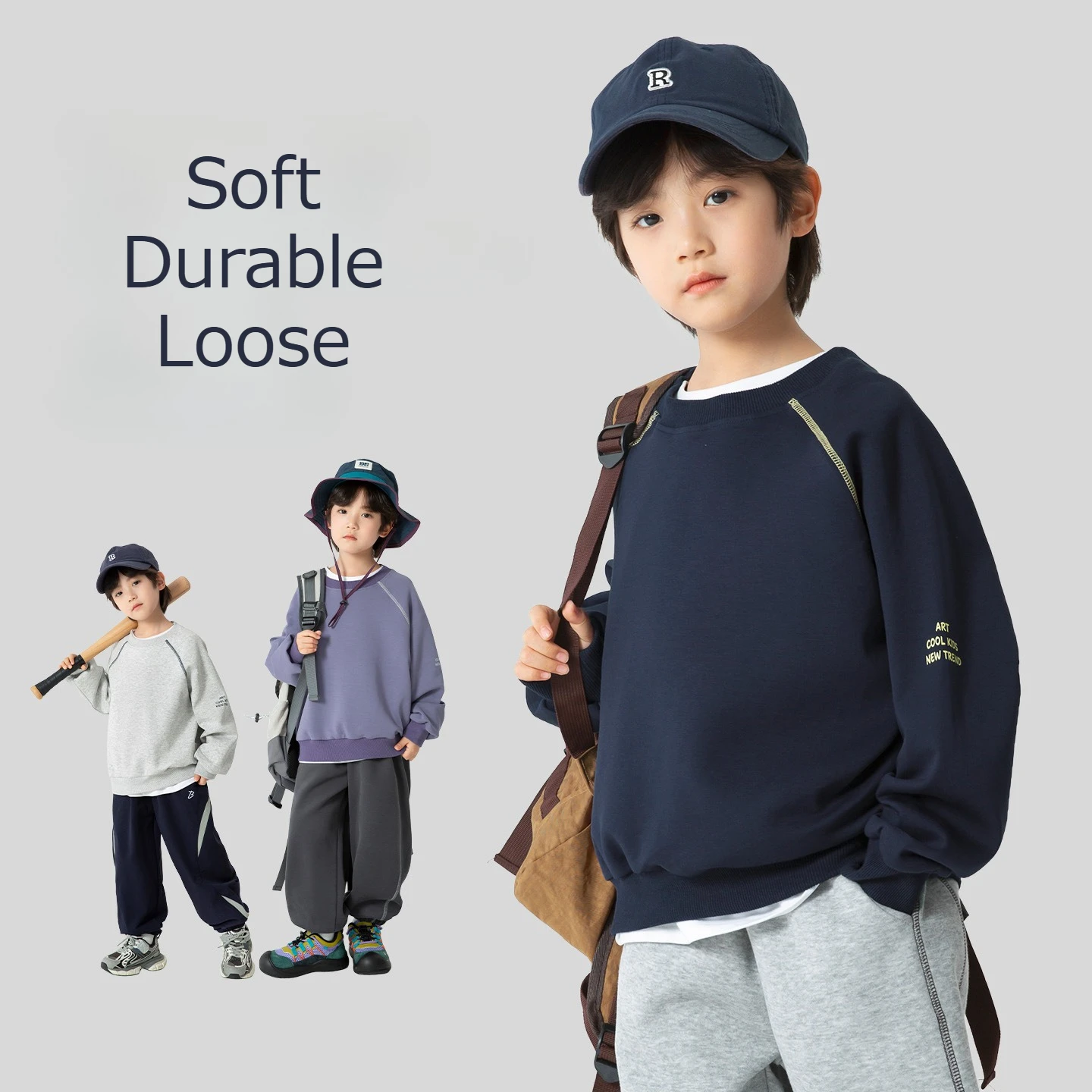 2025 Autumn and Winter New Boys' Autumn Sweatshirts Pullover Sweater Towel Loop Velvet Thickened Boy's Sweatshirt