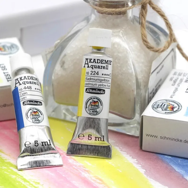 5 مللي المستوى الرئيسي ثلاثة مجموعة الألوان الأساسية Schmincke الطلاء بالألوان المائية أنبوبي التوضيح رسم بالألوان المائية لوازم الرسم