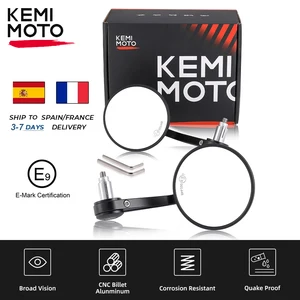 Gương cuối thanh xe máy, gương chiếu hậu toàn cầu, nhôm CNC, 7/8 10 Bán hàng chính Kawasaki Z800 Bán hàng Phía sau - №2