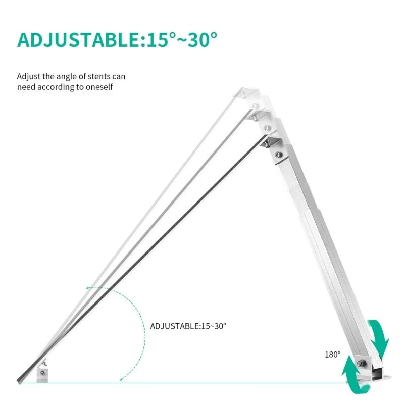 Aluminum Alloy Short Roof Mount Solar Panel Mounting Bracket Adjustable
