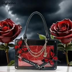 Borsa Tote gotica da donna con fiocco di grande capacità progettata borse a tracolla Y2k famose borse Casual di lusso da donna Bolsos moda coreana Ins