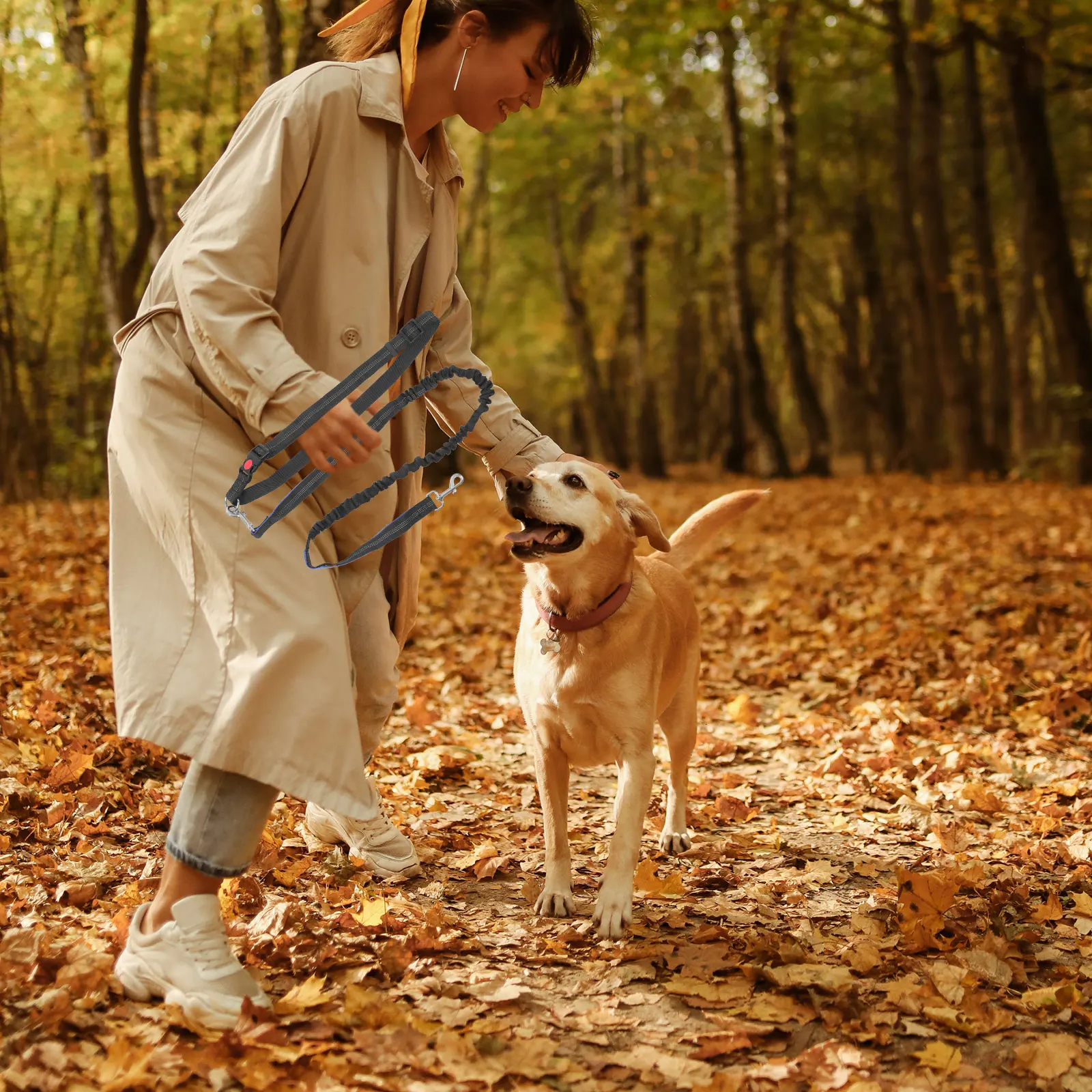 

Sports Traction Rope Hands Free Leash Belt for Dog Walking Leashes Pet Polyester