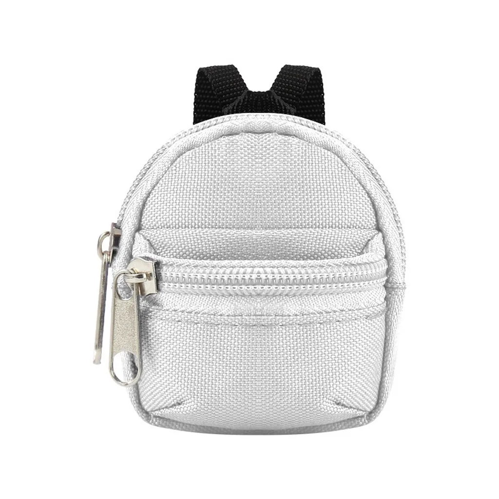 Monedero portátil unisex, bolsa de almacenamiento de tamaño de bolsillo, mini mochila, monedero elegante con doble cremallera, monedero para decoración de equipaje