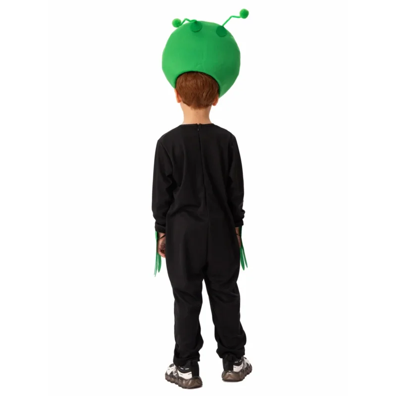 Toddler Green Alien Costume for Kid Space UFO Halloween Fancy Dress Costume Kit for Child