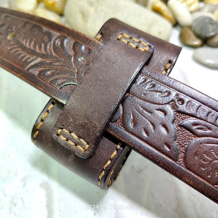 Blongk Leather Folding Glasses Box Belt Pack Cowhide Hand-made Foldable Glasses Case Small Waist Bag Men Women PD-ZD
