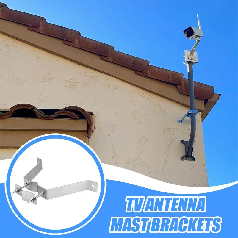 

V-образный кронштейн, сверхмощный антенный столб, кронштейн для мачты, набор из 2 всепогодных монтажных оборудования, инструмент для улучшения дома для стены