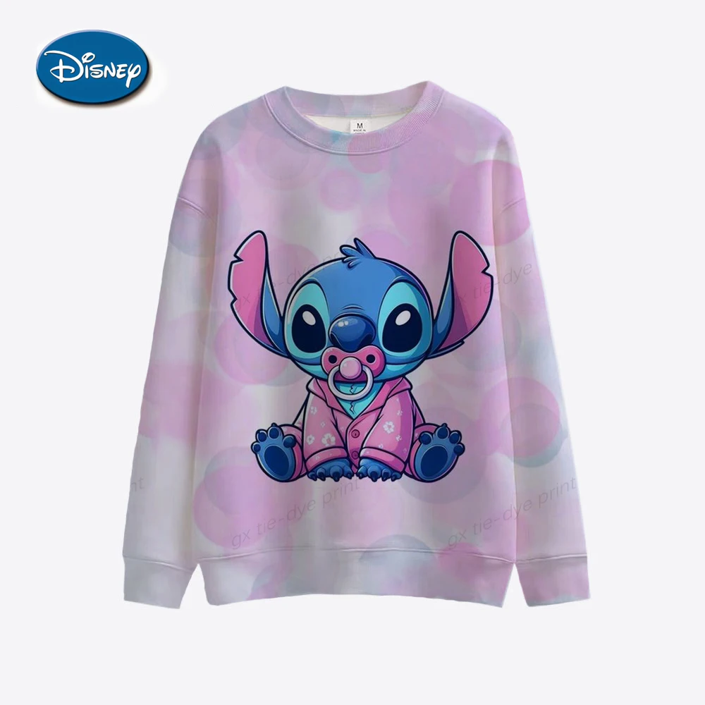 Funny Y2k Christmas Sweatshirt Lilo Stitch Disney Cartoon Hoodies Women Cute Stitch Anime Manga Hoody Female Clothes