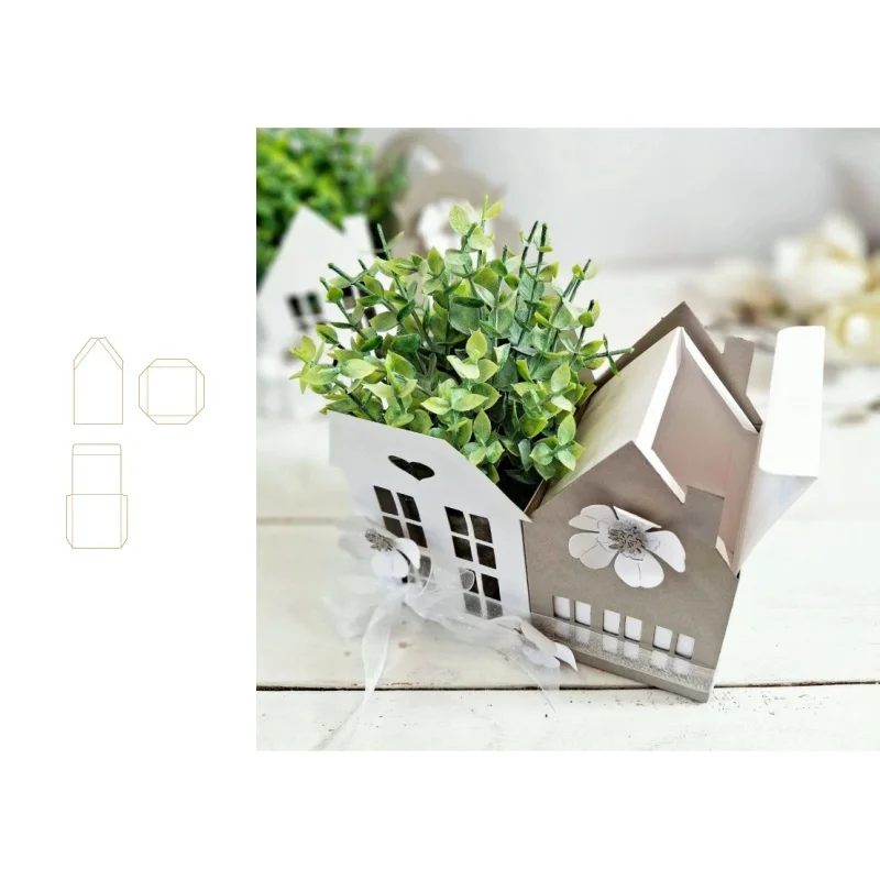 New Product Pre-sale House Parent-child Cutting Dies DIY Scrapbook Album Decoration Embossed Paper Card