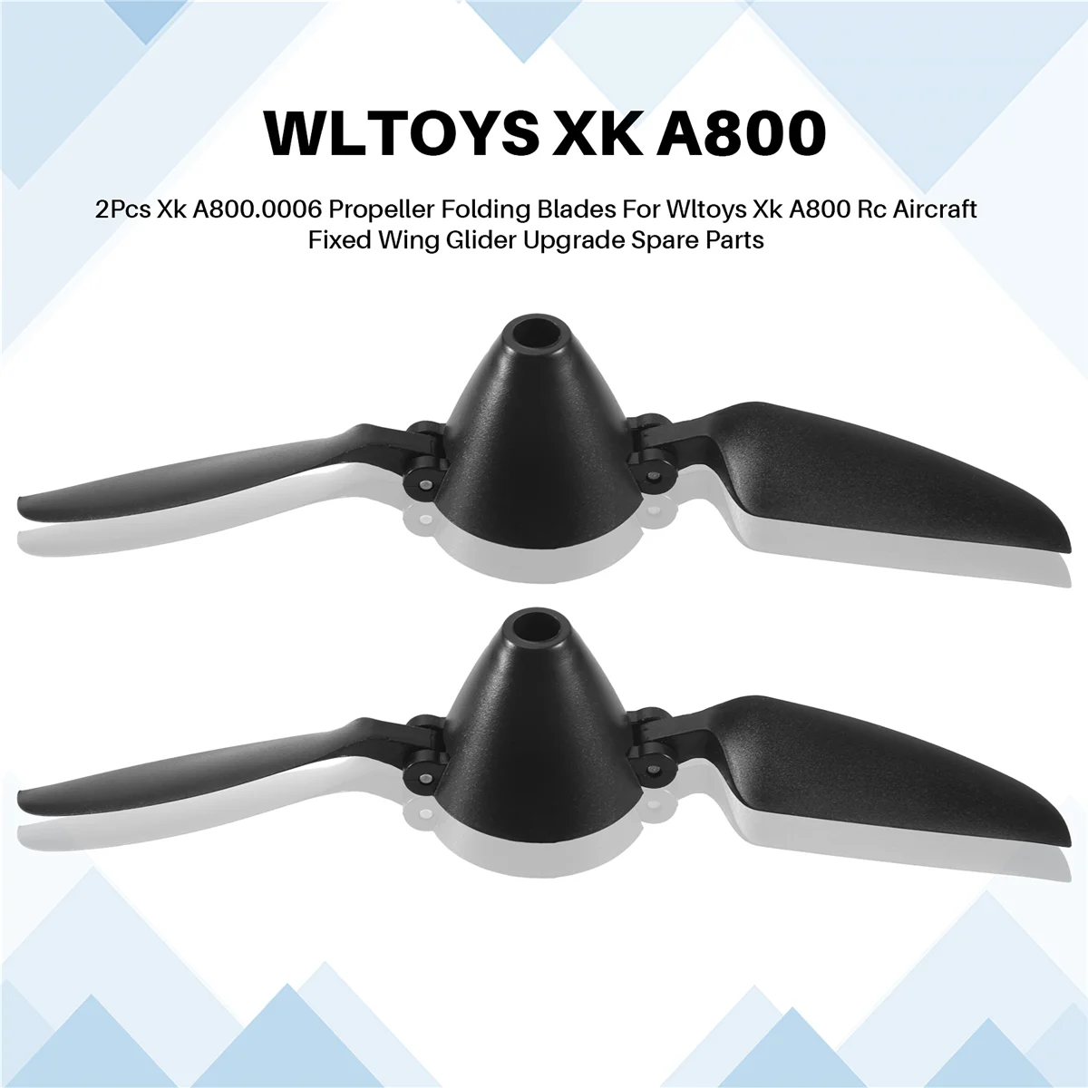 2 uds Xk A800.0006 cuchillas plegables de hélice para Wltoys Xk A800 Rc avión planeador de ala fija mejora piezas de repuesto