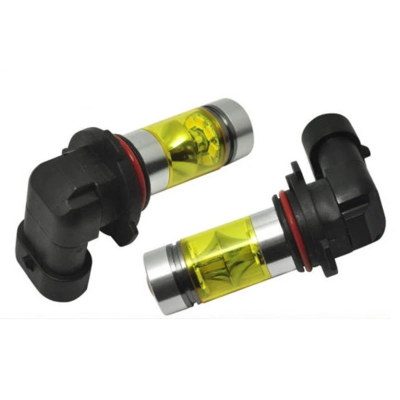 New 2x 9005 H10 9145 3000K Yellow 100W LED Headlight Bulbs Kit Fog Light