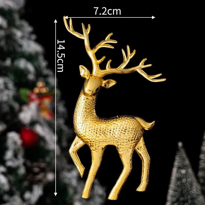 Simulazione sdraiato natale Sika cervo artificiale renna fata giardino miniature Prop modello animale figurina vetrina negozio