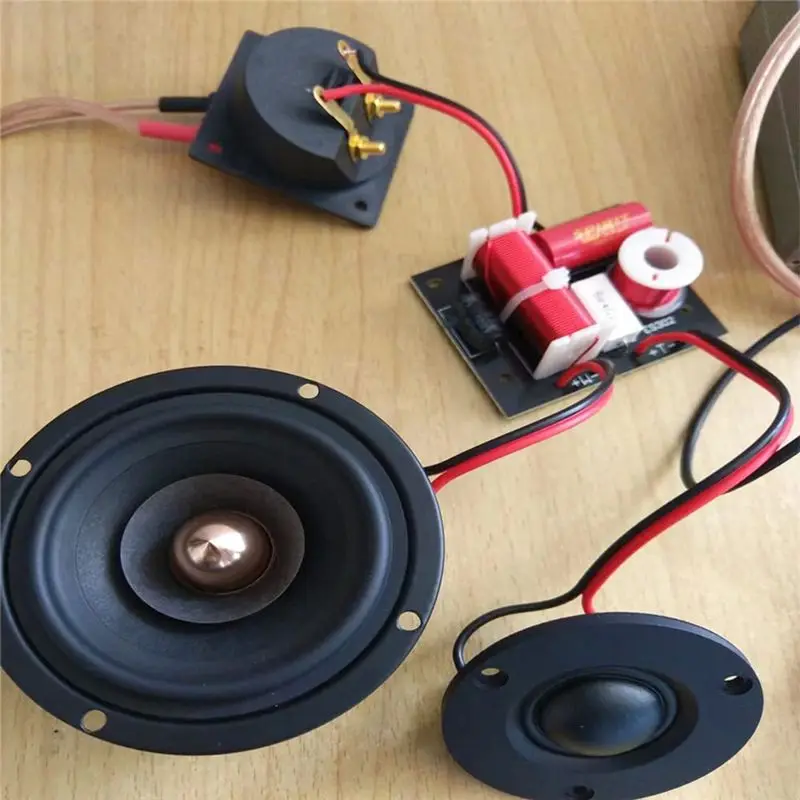 #97R Electronics Accessories,2Pcs Speaker Crossover Speaker Frequency Divider Board Treble Bass (black)