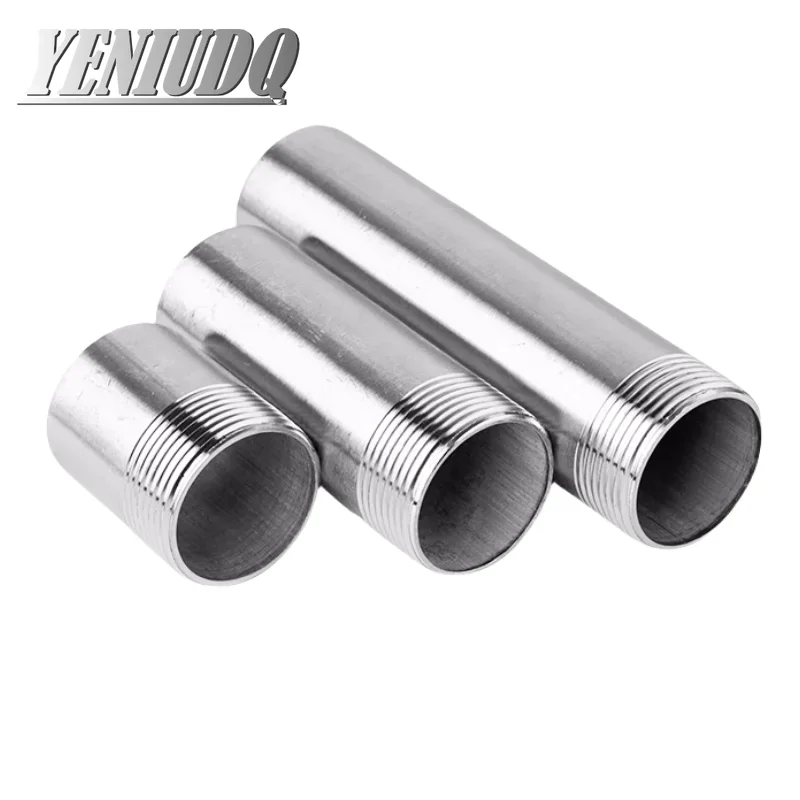 

SS 304 Stainless Steel Length Water connection 1/4" 3/8" 1/2" 3/4" 1" 1-1/4" 1-1/2" Single head Male Threaded Pipe Fittings