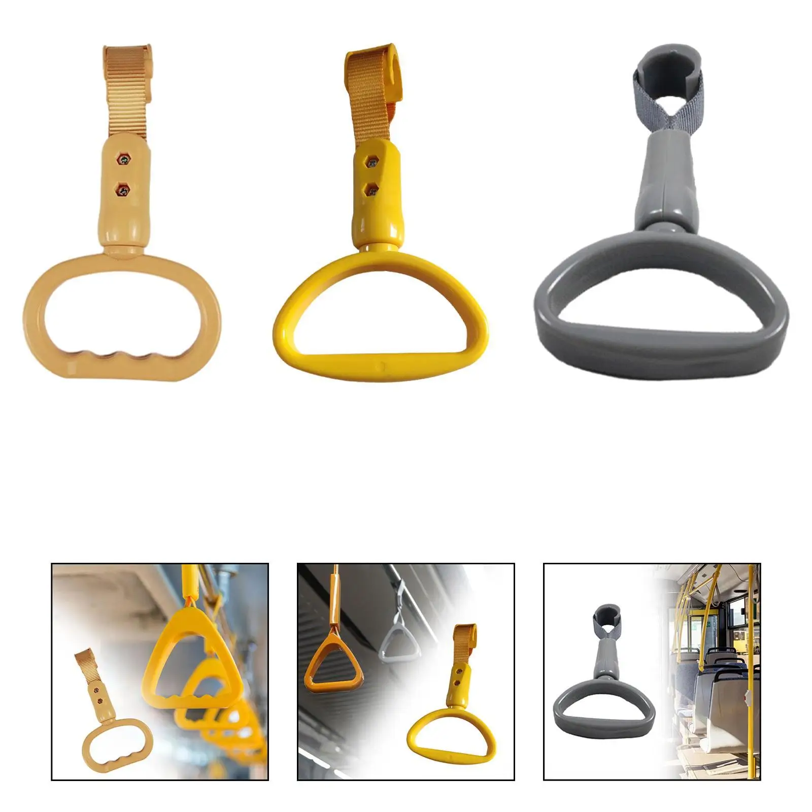 Bus Handle Strap ABS Plastic Non Slip Hand Grip Interior Accessory Replacement for Public Transport