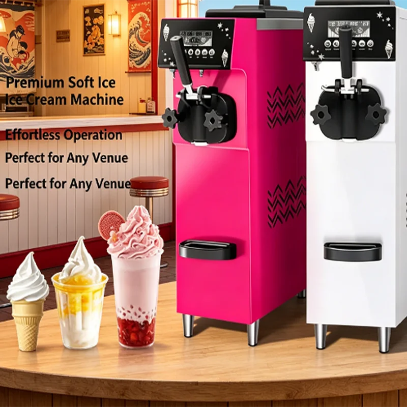Single Head Stainless Steel Soft Ice Cream Making Machine Price Mini Ice-cream Machines for Sale
