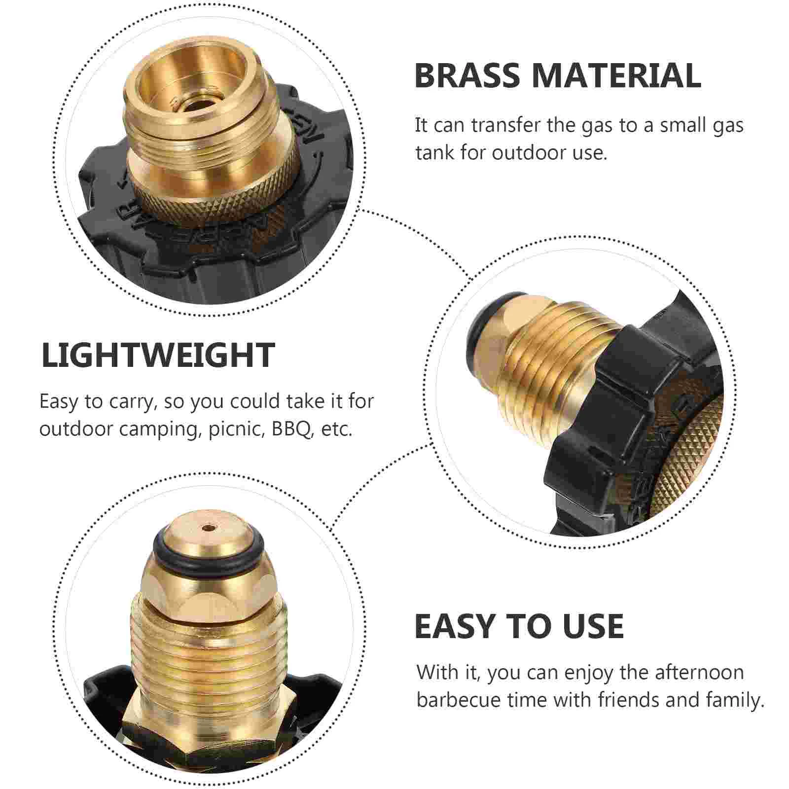 Halloween Gas Tank Adapter Camping Stove Propane Filling Valve Brass Refill Converter