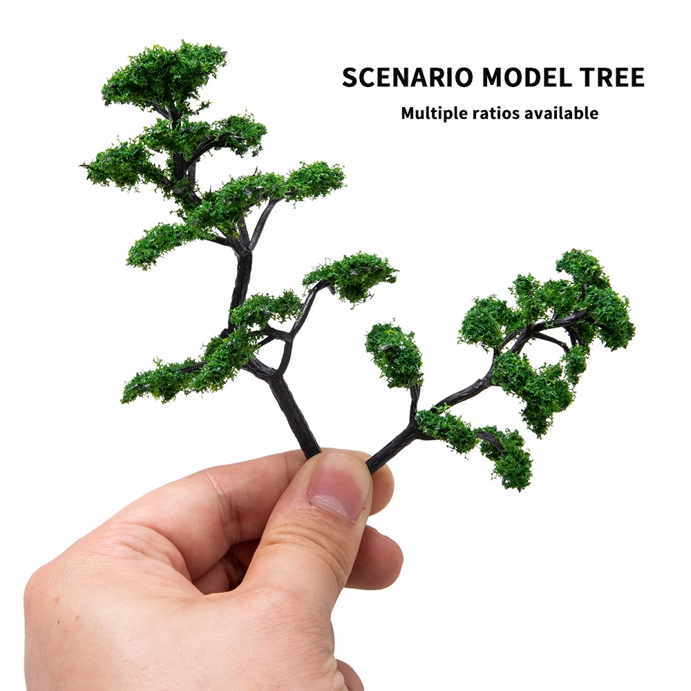 5pcs 4-12cm Miniature Green Trees Simulation Plant Toys for Diy Model Making/Railway Train Layout/Sandtable Landscape/Diorama