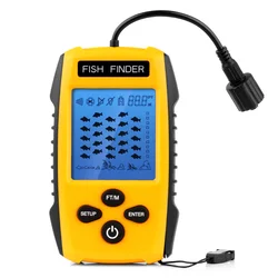 Alarm Portable Sonar Fish Finders 45 Degrees Sonar Coverage Echo Sounder Alarm Transducer Lake Sea Fishing Fish Finder Sonar