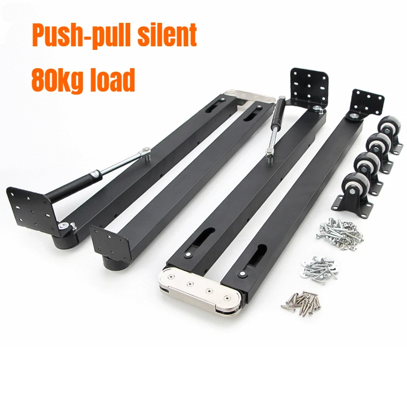 Push-pull Flip-down Folding Table Multi-functional Hidden Telescopic Bar Storage Dining Table Invisible Folding Table Hardware