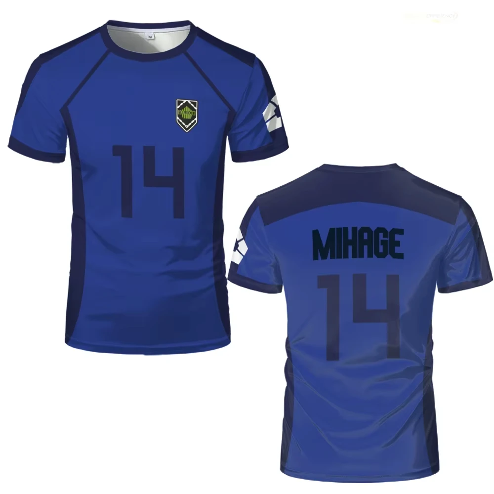 ISAGI 3D-Druck Sport Schnelltrocknend Atmungsaktives Herren T-Shirt Anime Cosplay Harajuku Fußballmannschaft Training Eltern-Kind Kurzarm – Detail 11
