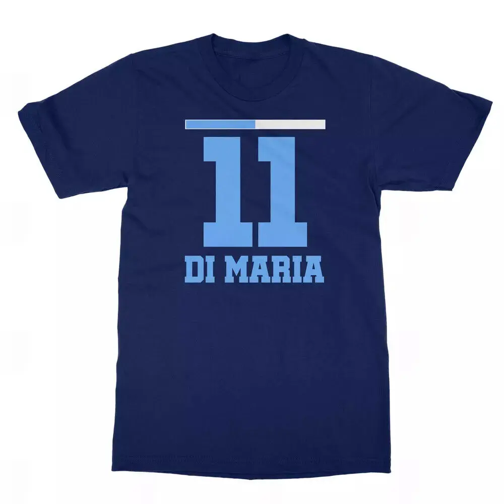 Di Maria 11 Argentina Colors Soccer Fans Unisex T-Shirt High Quality 100%Cotton Short Sleeve