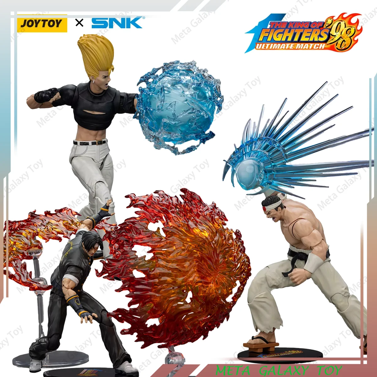 

Original JOYTOY King of Fighters 98UM Action Figure KOF 98UM Hero Team Kyo Kusanagi Goro Daimon Benimaru Nikaido 1/18 Figurine