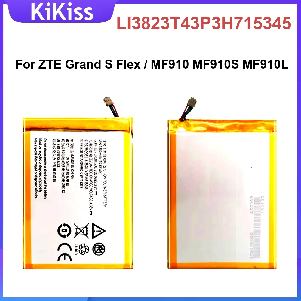 

Battery LI3823T43P3H715345 2300Mah For Zte Grand S Flex MF910 MF910S MF910L Replacement Durable Mobile Phone