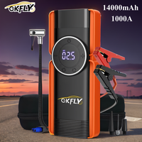 GKFLY 4 In 1 Car Jump Starter Air Compressor 1400A Portable Power Bank 16000mAh Car Battery Charger Booster Starting Device