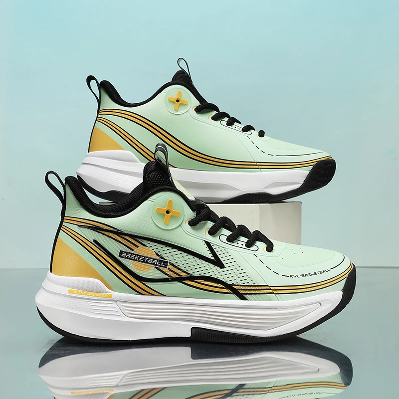 

Men's Basketball Shoes Breathable Cushioning Non-Slip Wearable Runing Shoes Gym Training Athletic Basketball Sneakers for Women