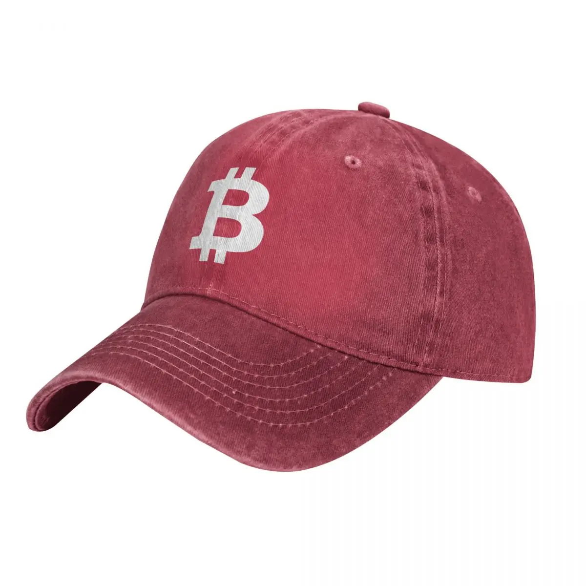 Orange Bitcoin Logo Men Women Baseball Caps Distressed Denim Washed Hats Cap Retro Outdoor Workouts Headwear