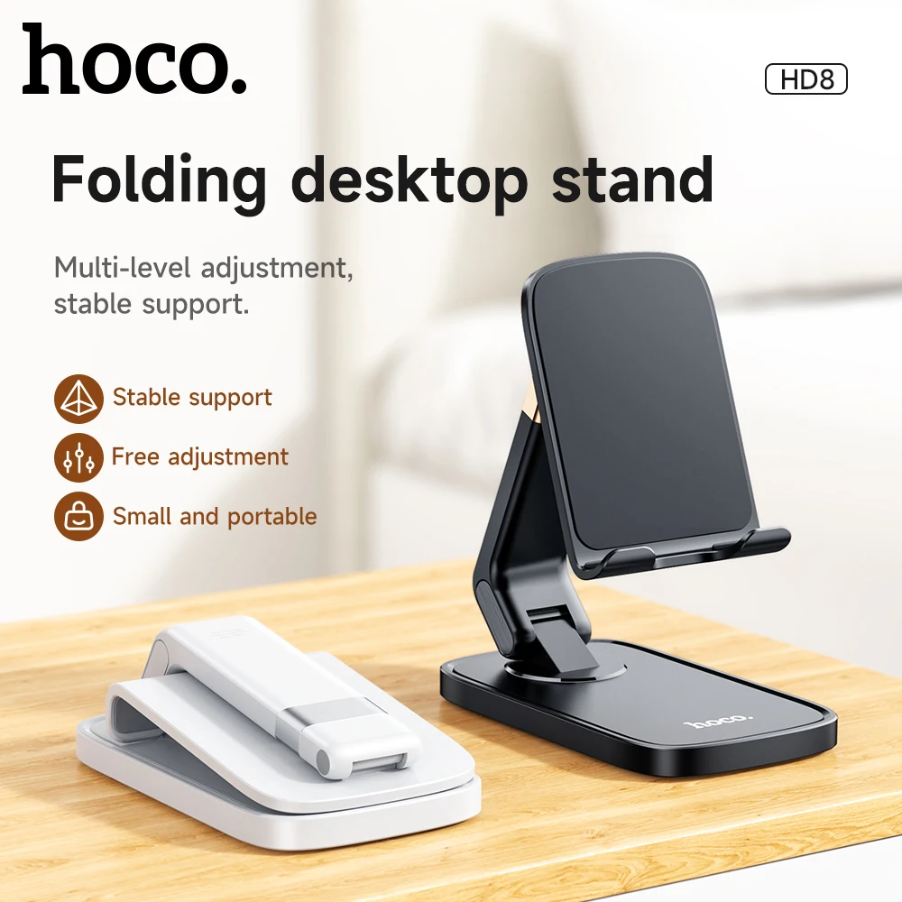 

HOCO HD8 Folding Desktop Stand For Mobile Phone Holders For IPhone IPad Xiaomi Adjustable Desktop Mini Tablet Holder Universal