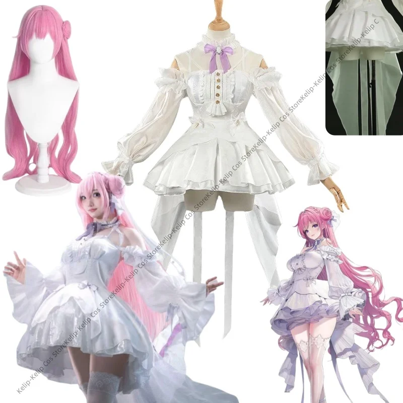 

Dorothy Cosplay Costume Game NIKKE Goddess of Victory Dorothy White Flower Wedding Dress Wig Women Halloween Carnival Suit