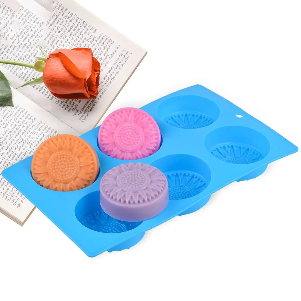 6 Hohlräume kreative Blume geformt Silikon DIY handgemachte Seifen form Fondant Kuchen dekorieren Kerzen form Pudding Süßigkeiten Form